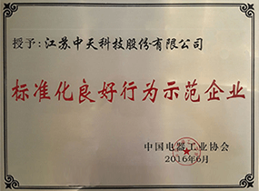 标准化优异行为企业证书